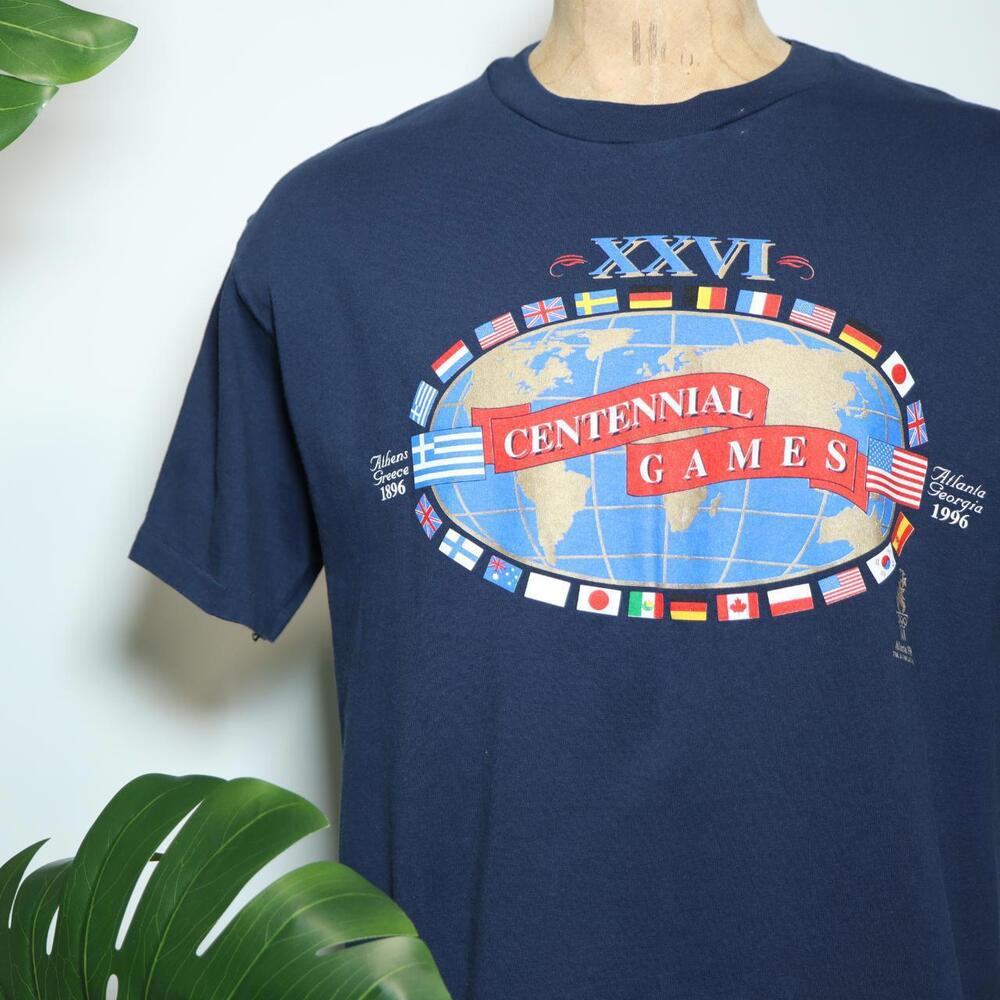 American Vintage Men's Navy and Blue Tshirt